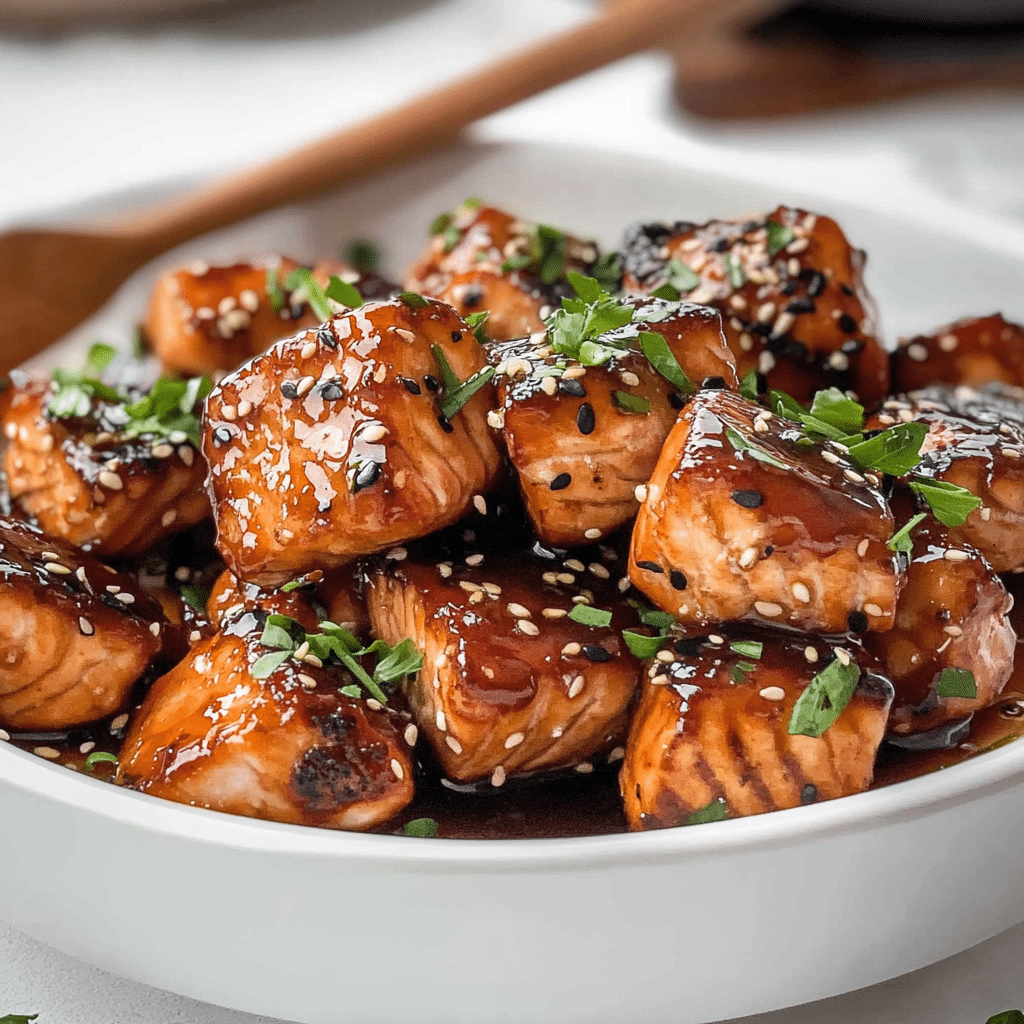Best Crispy Honey Garlic Salmon Bites Recipe
