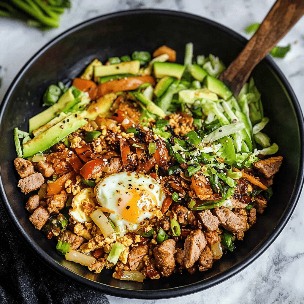 Easy High Protein Egg Roll in a Bowl Recipe