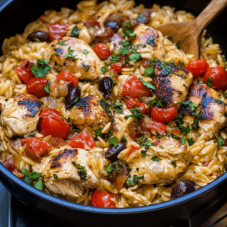 Easy Mediterranean Chicken Orzo