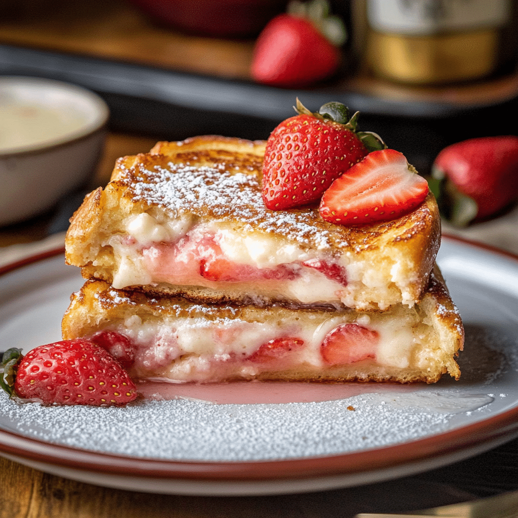 Strawberry Cheesecake Stuffed French Toast