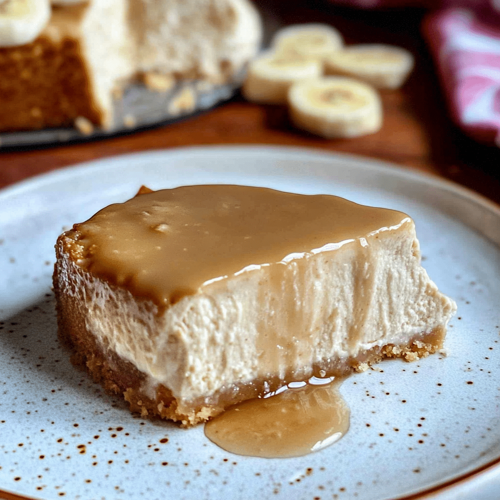 4 Ingredient Banana Greek Yogurt Cheesecake