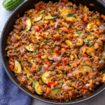 Mexican Zucchini and Ground Beef Skillet