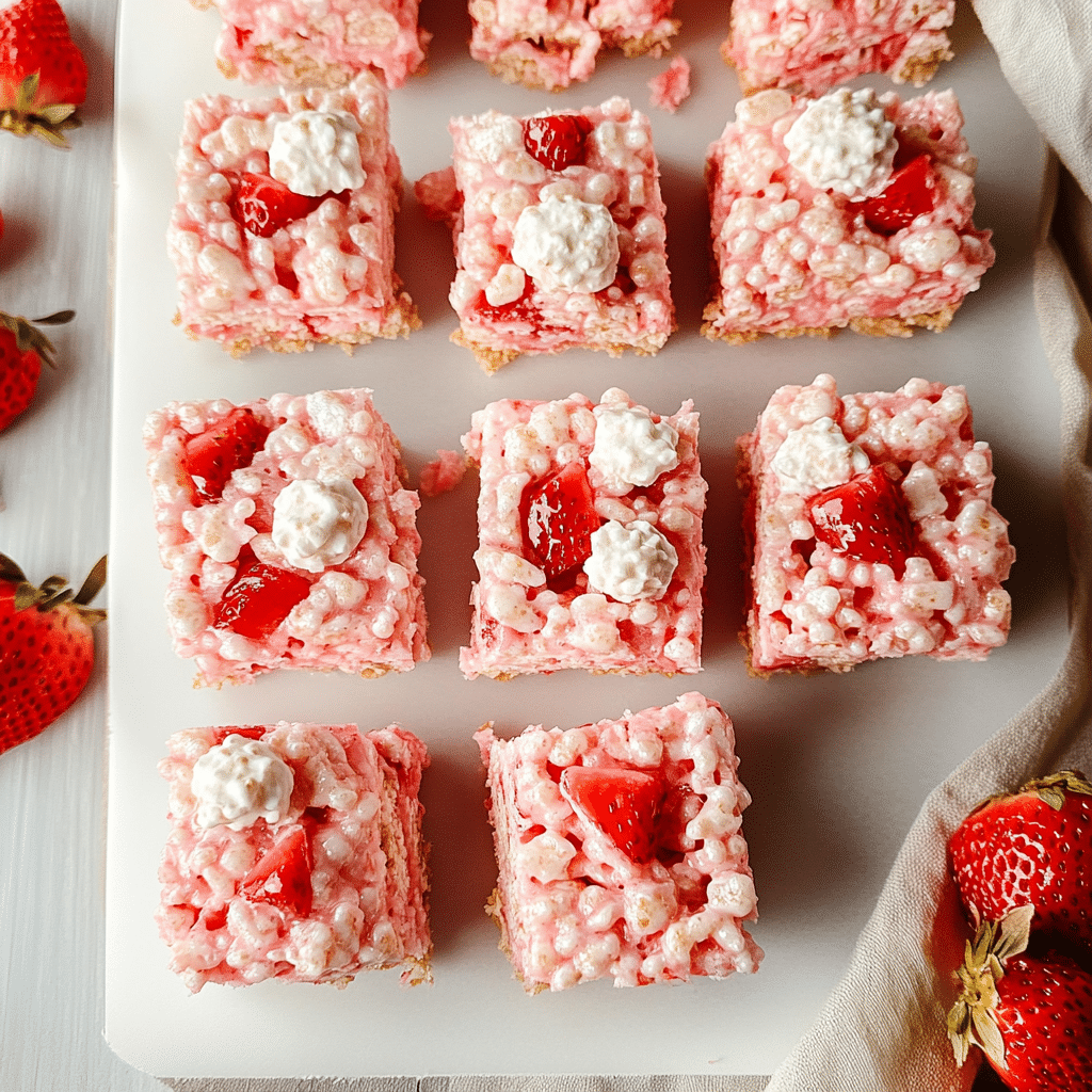 Strawberry Crunch Rice Krispie Treats