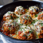 Baked Chicken Parmesan Meatballs