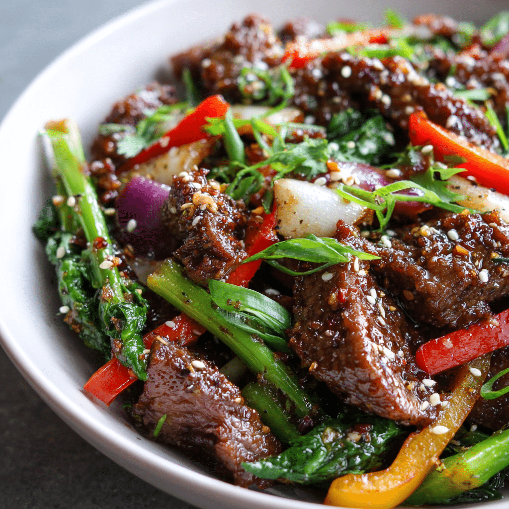 Black Pepper Beef Stir Fry