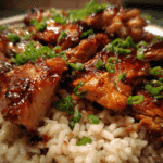 Caramelized Soy Chicken & Rice with Garlic Ginger