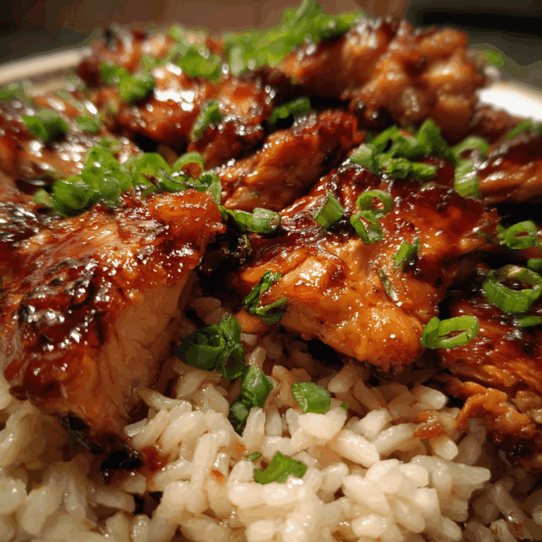 Caramelized Soy Chicken & Rice with Garlic Ginger