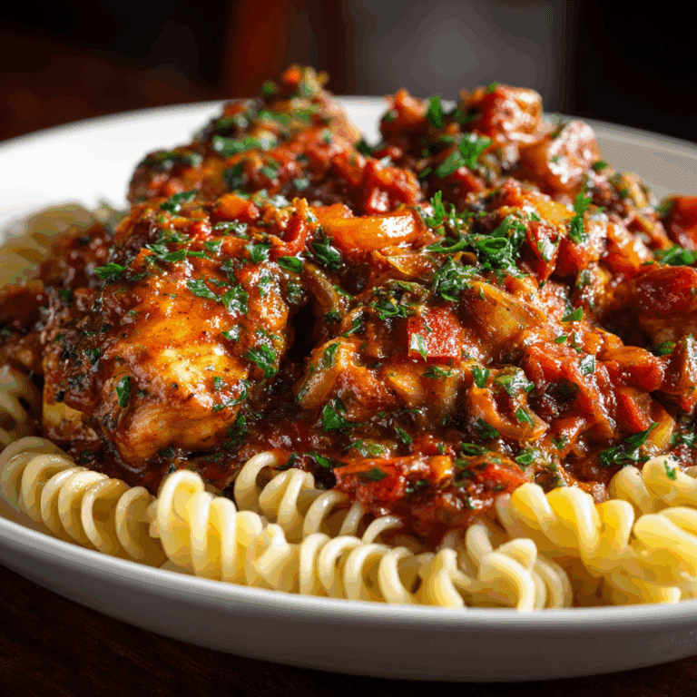 Chicken Cacciatore with Pasta