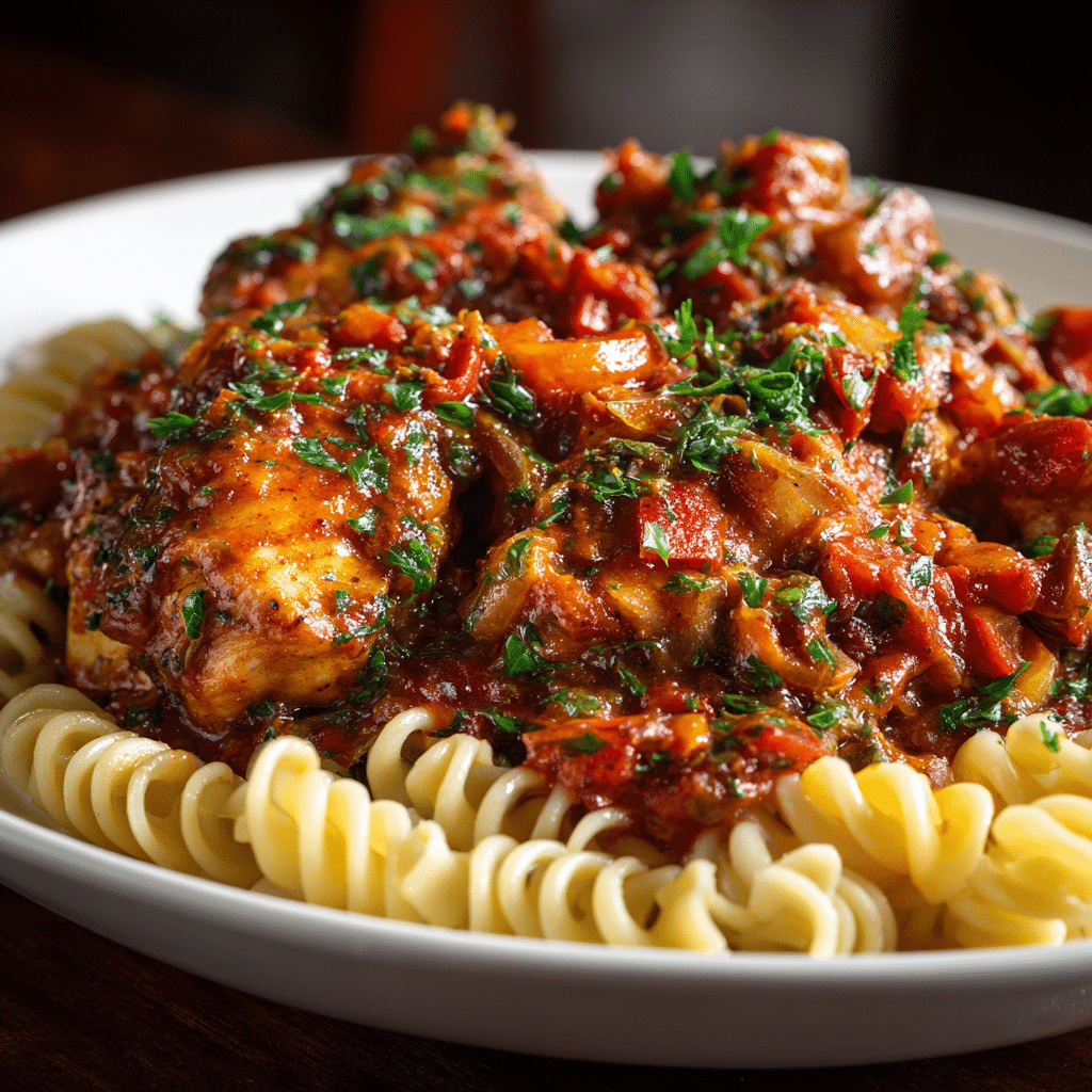 Chicken Cacciatore with Pasta