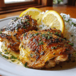 Crockpot Lemon Garlic Chicken Thighs