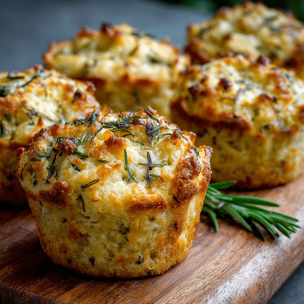 Garlic Rosemary Focaccia Muffins