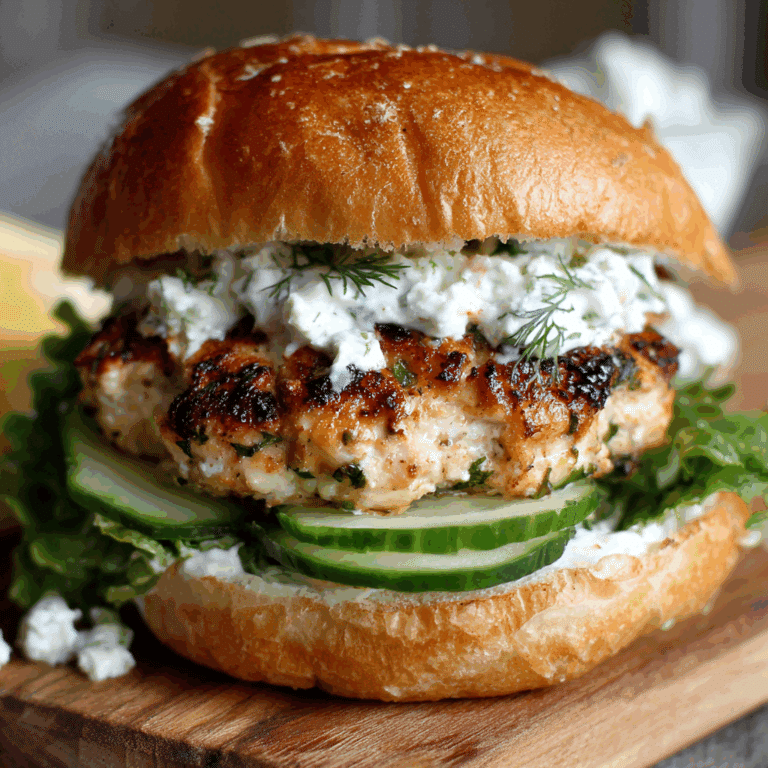 Greek Chicken Burgers with Tzatziki