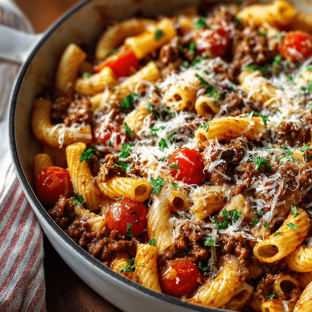Ground Beef Pasta Skillet