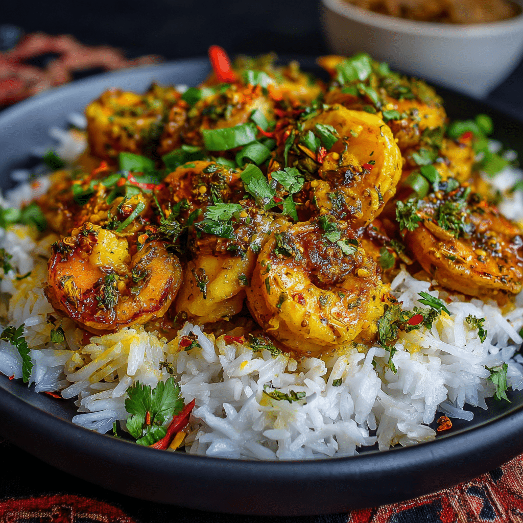 Honey Turmeric Shrimp with Rice