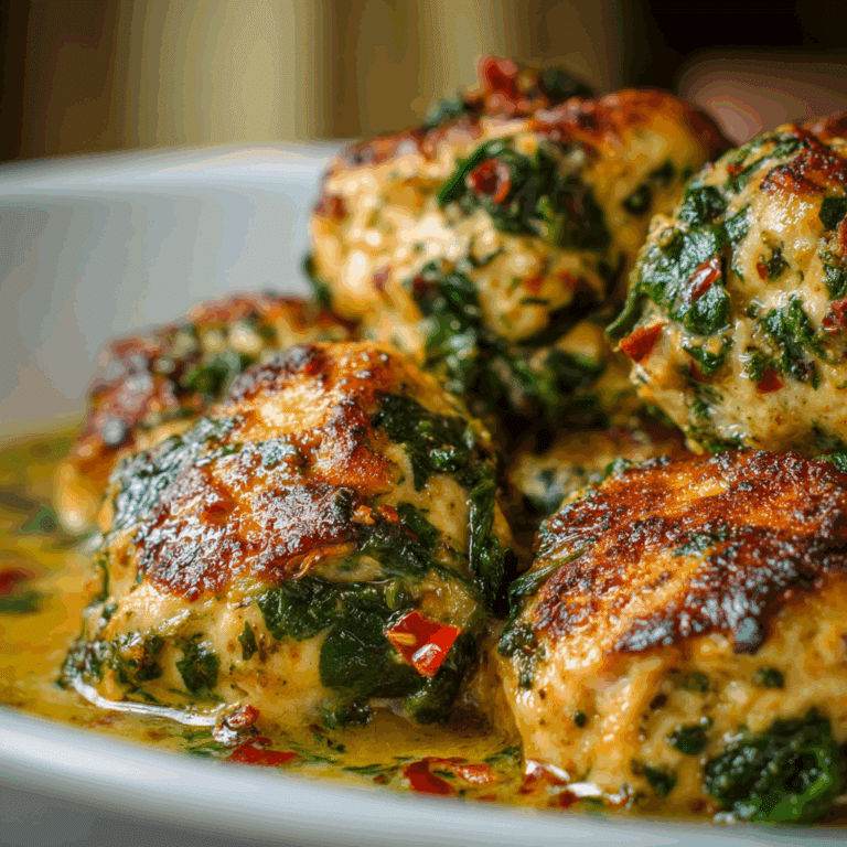 Spinach Chicken Meatballs