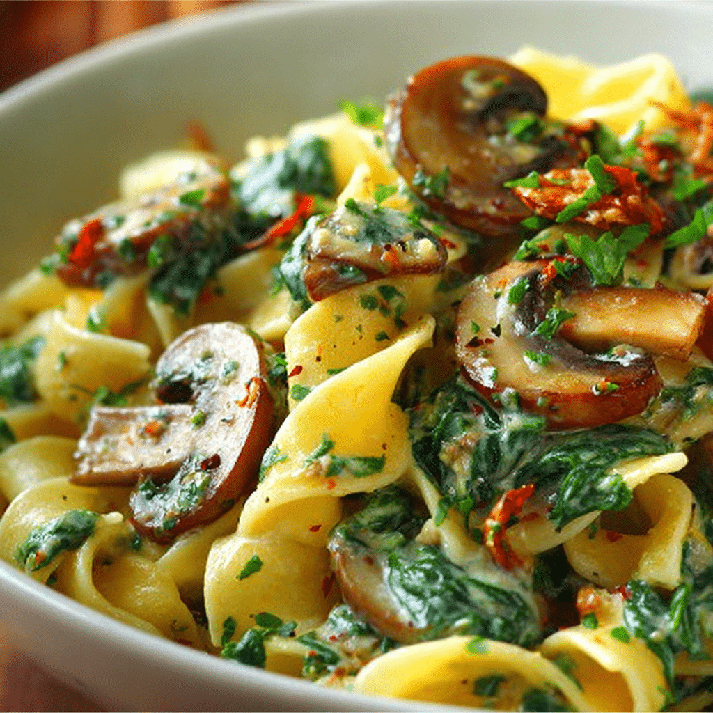 Spinach Mushroom Pasta
