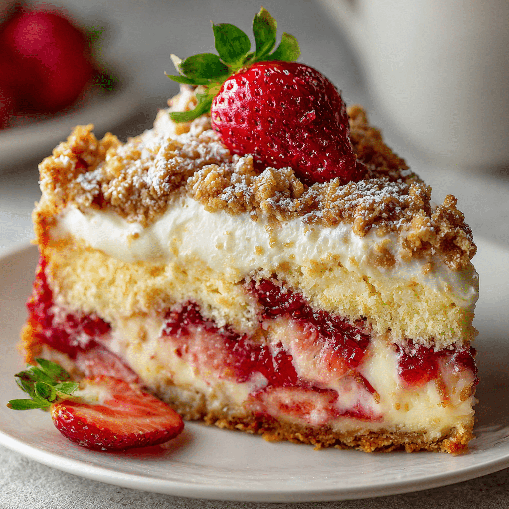 Strawberry Cheesecake Dump Cake
