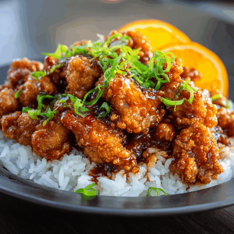 Tangy Ground Orange Chicken