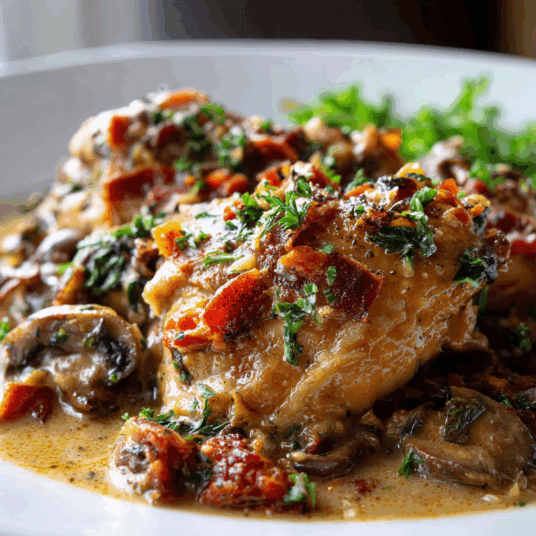 Tuscan Slow Cooker Chicken Thighs