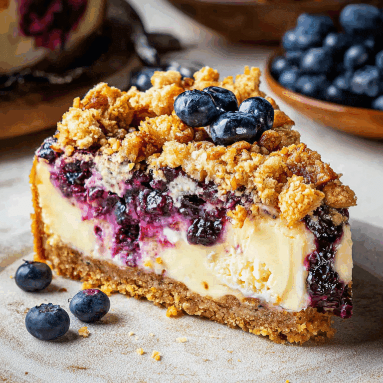 Blueberry Crumble Cheesecake
