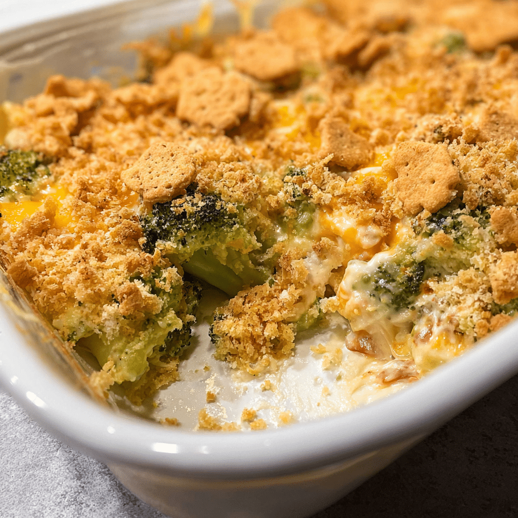 Broccoli Cheese & Cracker Casserole