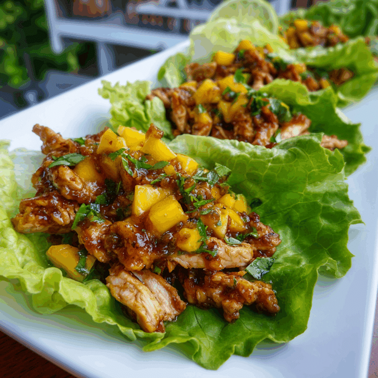 Chicken Mango Lettuce Wraps