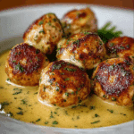 Chicken Meatballs with Honey Mustard Sauce