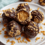 Chocolate Peanut Butter Balls with Rice Krispies