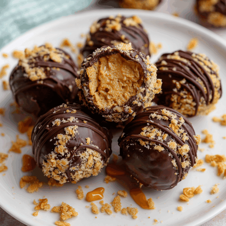 Chocolate Peanut Butter Balls with Rice Krispies