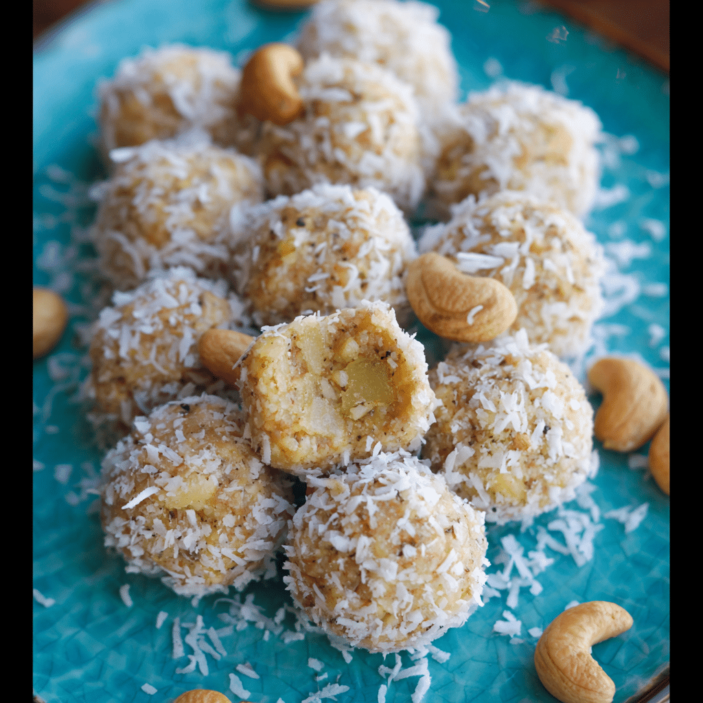 Coconut Cashew Pineapple Bites