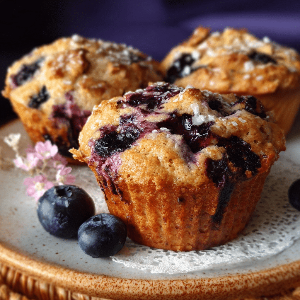 Cottage Cheese Blueberry Muffins