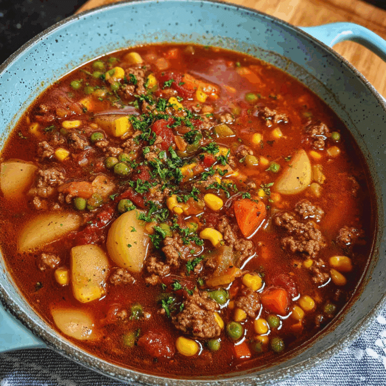 Cowboy Soup with Ground Beef