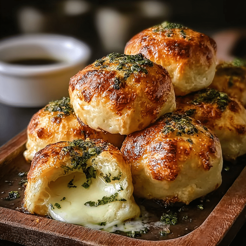 Garlic Mozzarella Biscuit Bombs
