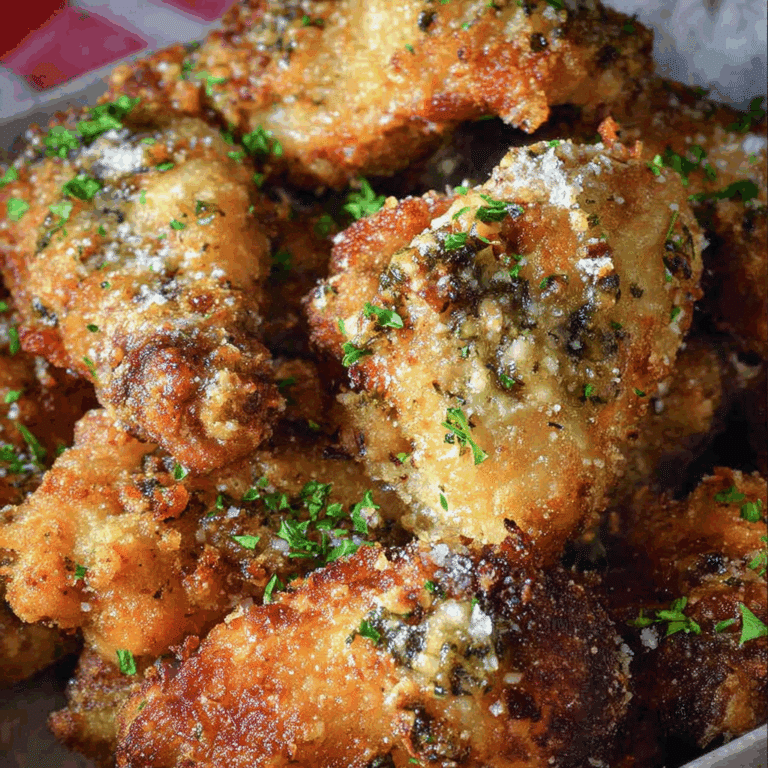 Garlic Parmesan Crispy Oven-Fried Chicken