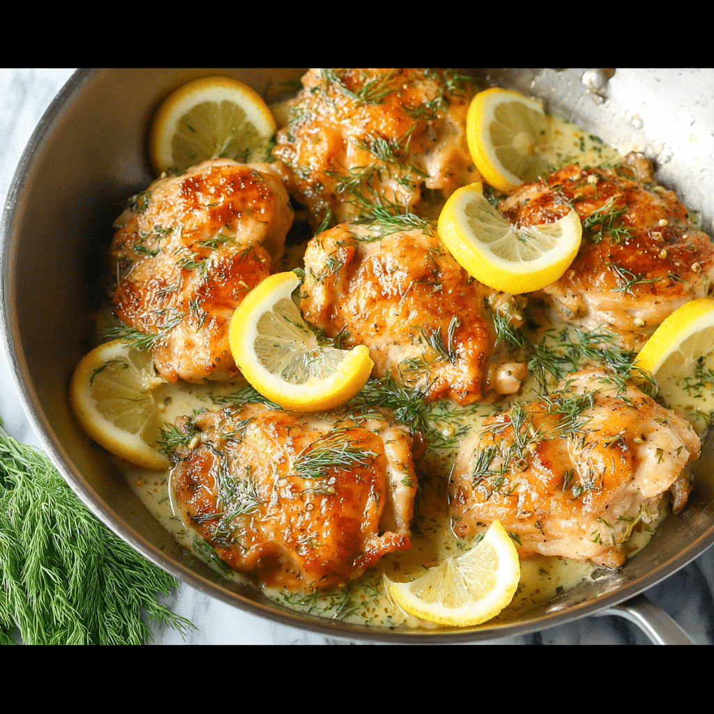 Lemon Dill Chicken Thighs