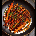 Maple Roasted Carrots with Chickpeas