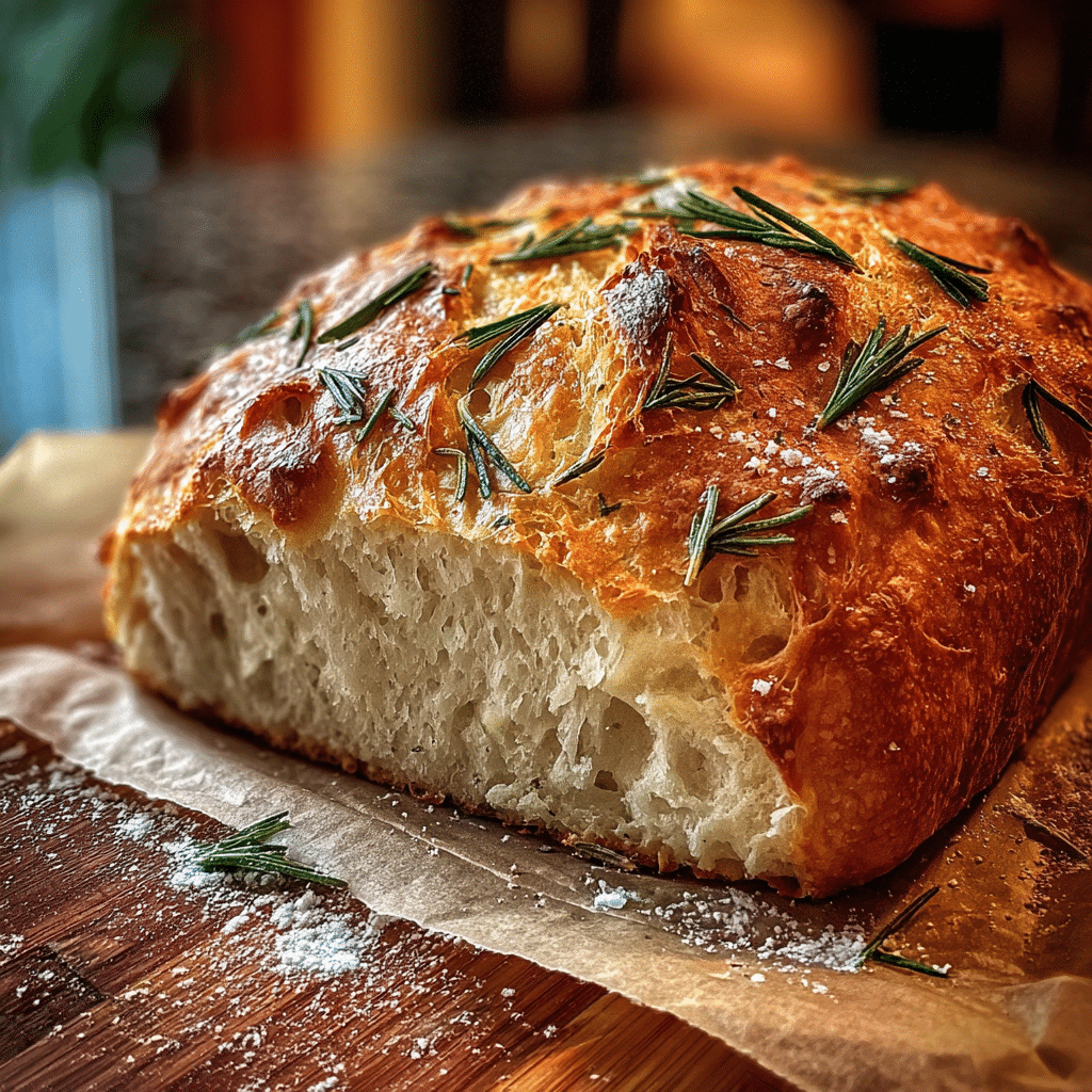 No Knead Rosemary Bread