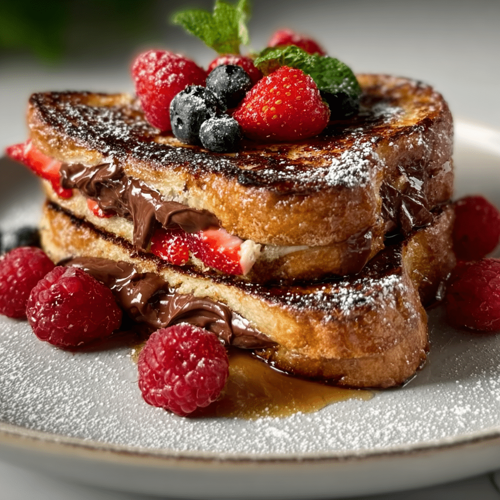 Nutella Stuffed French Toast