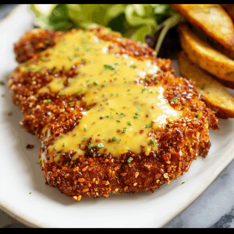 Pretzel Chicken with Cheddar Sauce