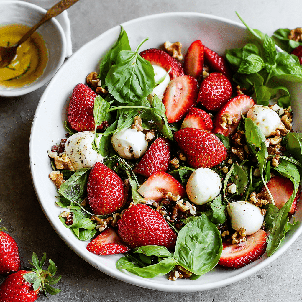 Strawberry Caprese Salad with Walnuts