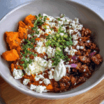 Sweet Potato Beef Bowls with Cottage Cheese