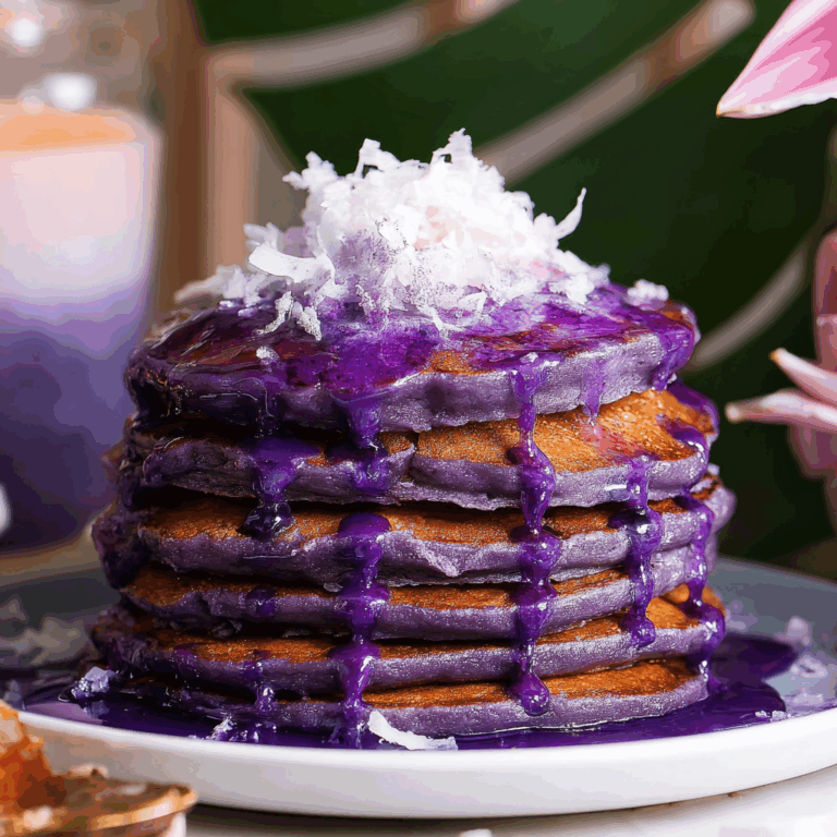 Ube Mochi Pancakes