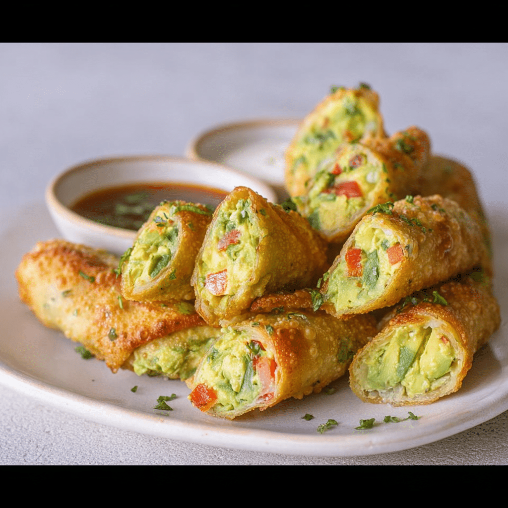 Avocado Egg Rolls with Tamarind Dip