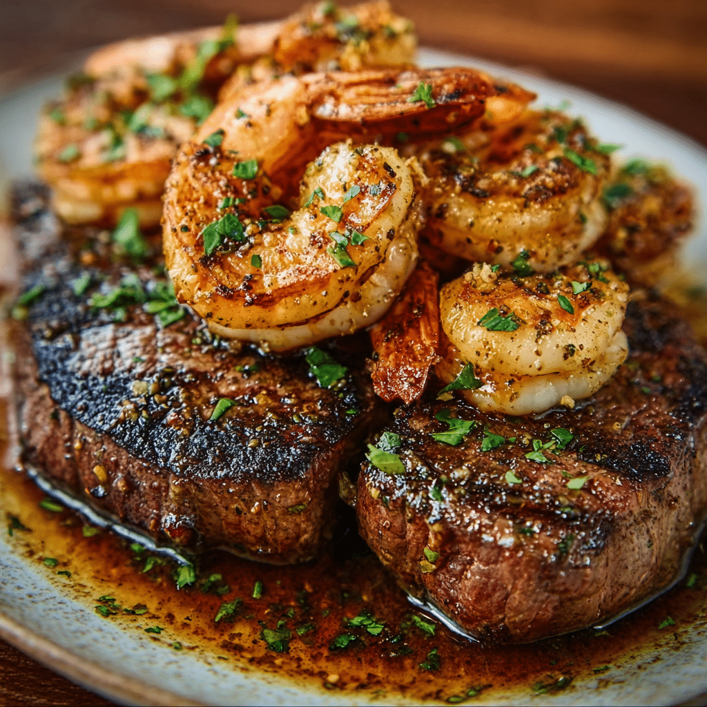 Cajun Shrimp & Steak Feast