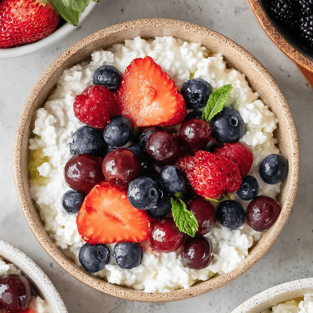 Cottage Cheese Fruit Bowls