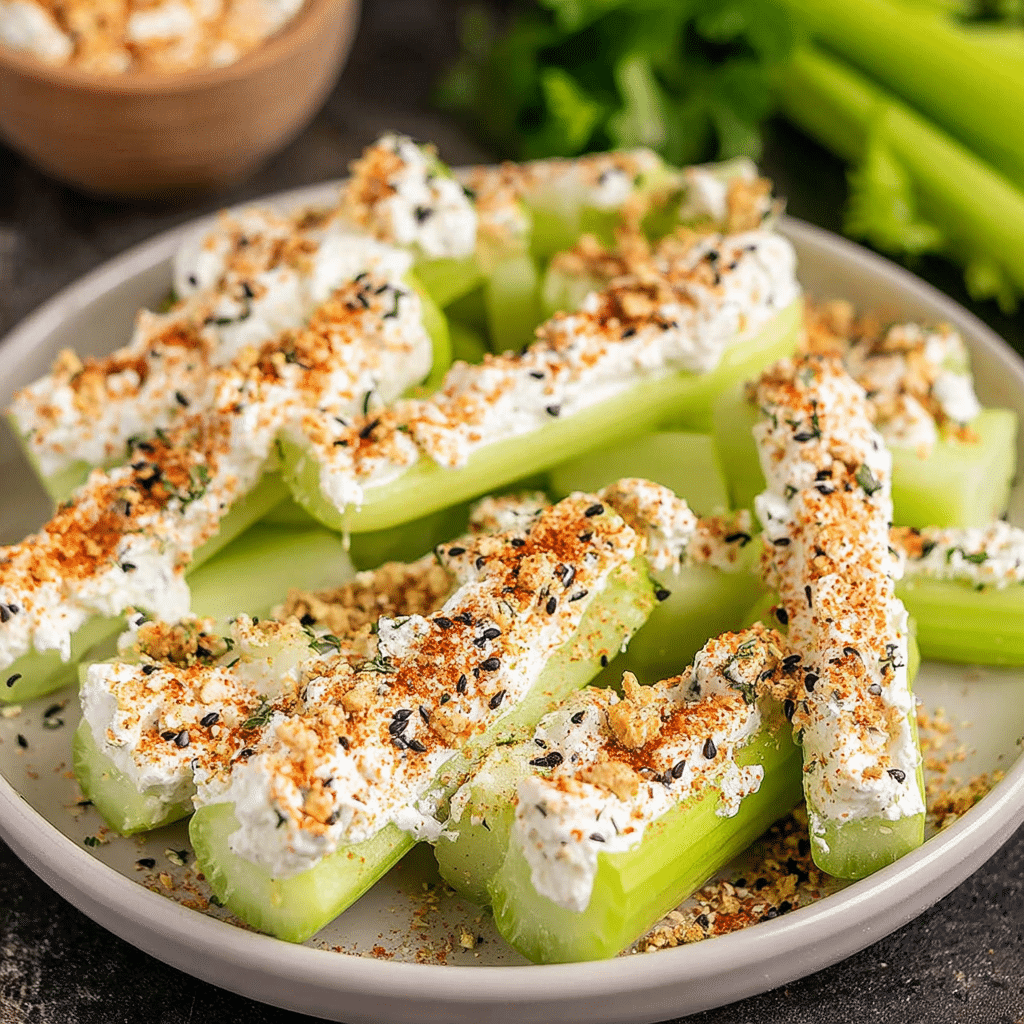 Cream Cheese Stuffed Celery Bites