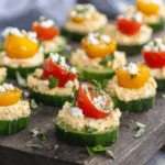 Cucumber Hummus Bites