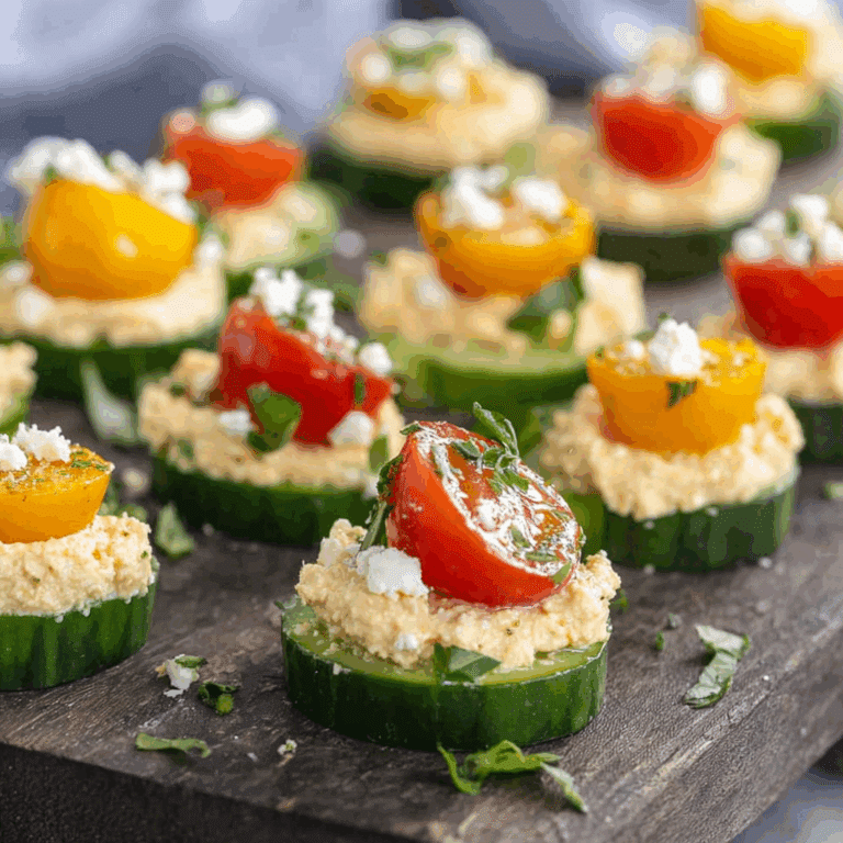 Cucumber Hummus Bites