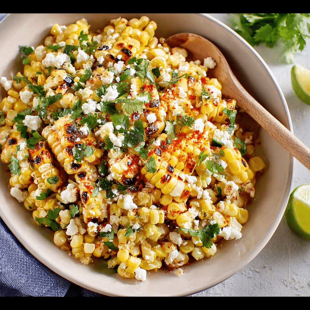 Grilled Corn Salad with Cotija Cheese