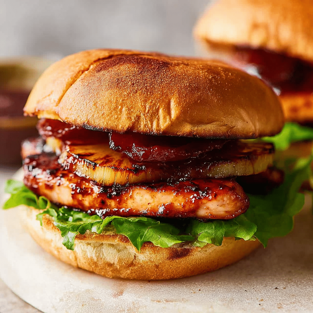 Grilled Hawaiian Chicken Sandwich